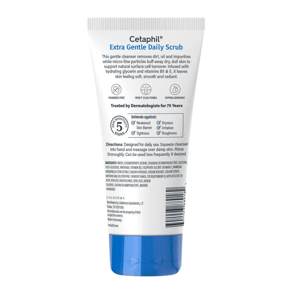Gommage Cetaphil avec des micro-granules visibles