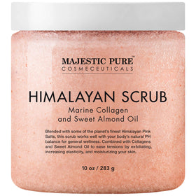 Gommage corporel au sel rose de l'Himalaya Majestic Pure, 431g vue avant