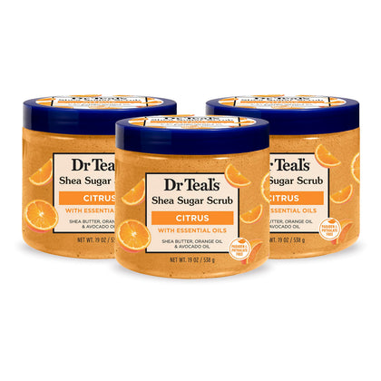Gommage corporel au sucre de karité Citrus de Dr Teal's, 540g, vue avant