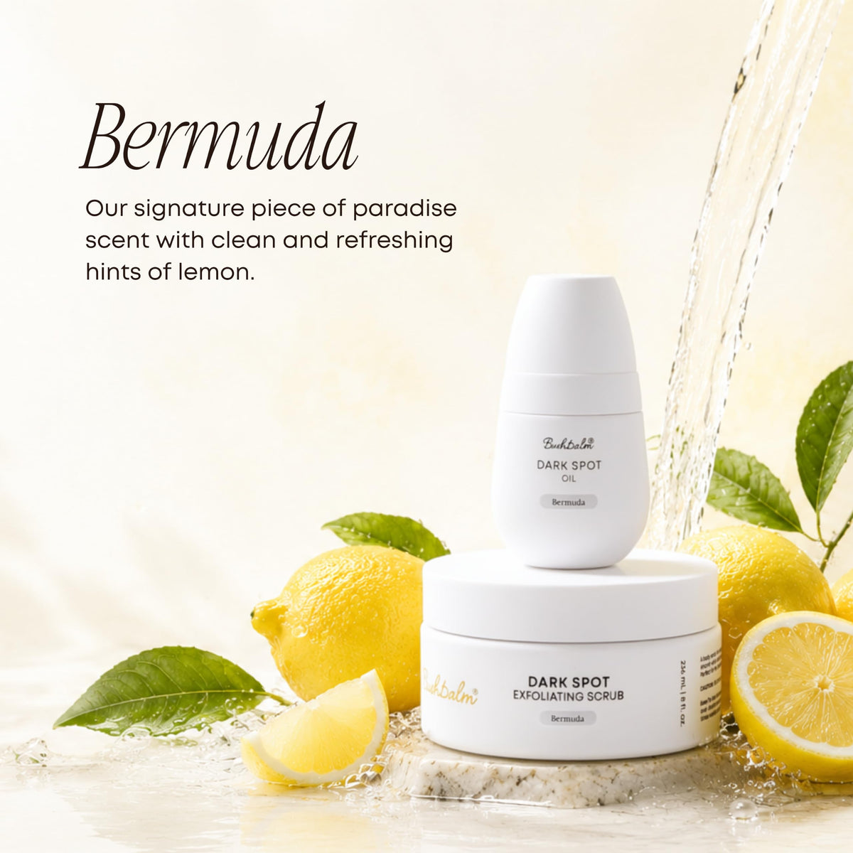 Gommage corporel Bushbalm sur peau mouillée