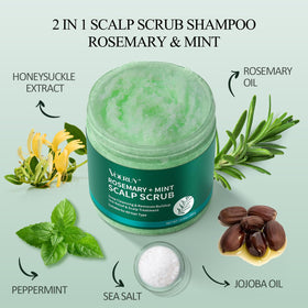 Gommage cuir chevelu VOERUY ouvert montrant la texture du produit