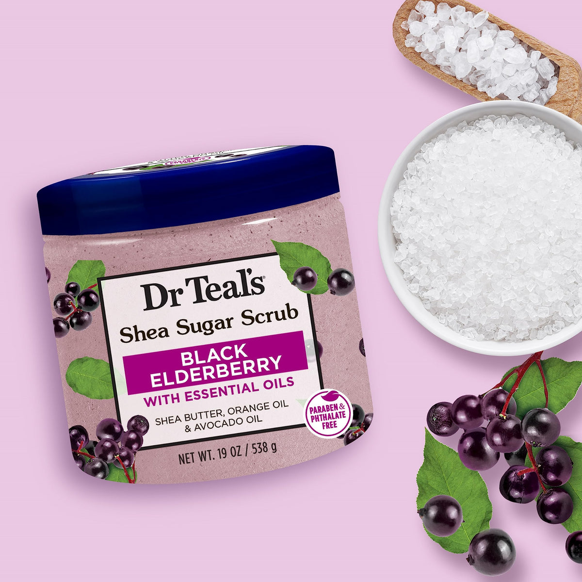 Gommage Dr Teal's en application sur la peau