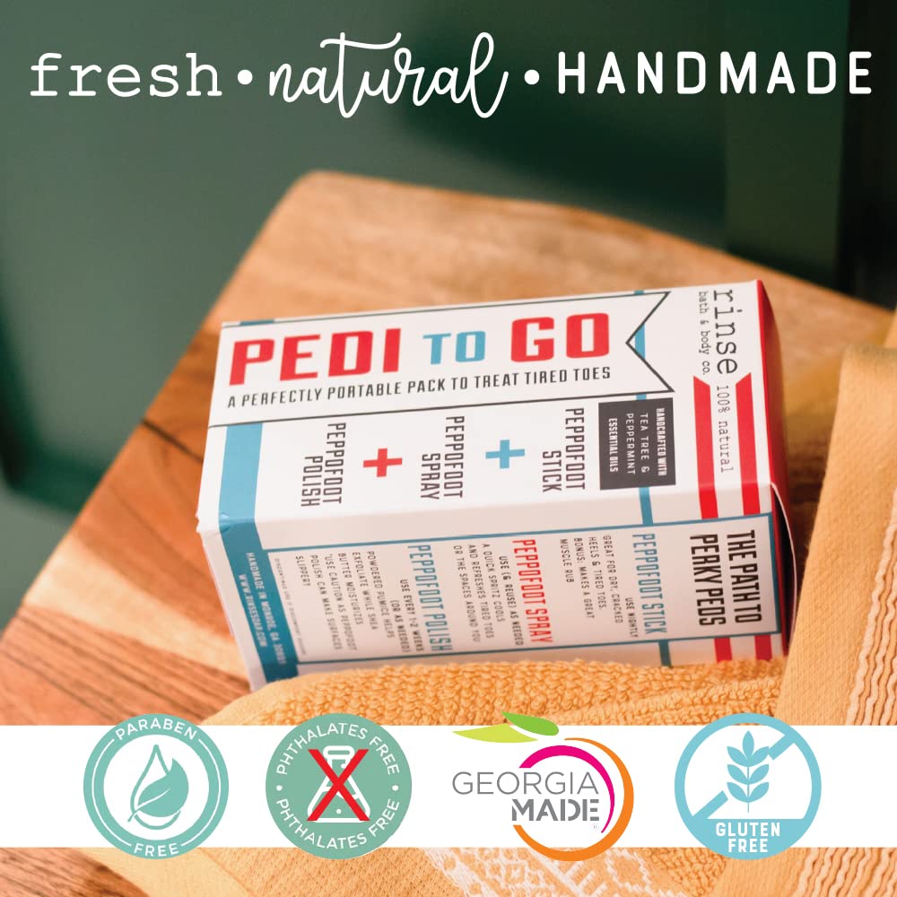 Gommage exfoliant Peppofoot Rinse Bath & Body en gros plan