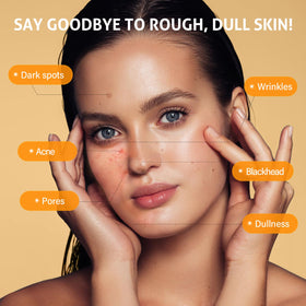 Gommage Visage RIHAKO au Curcuma 200g, application sur la main