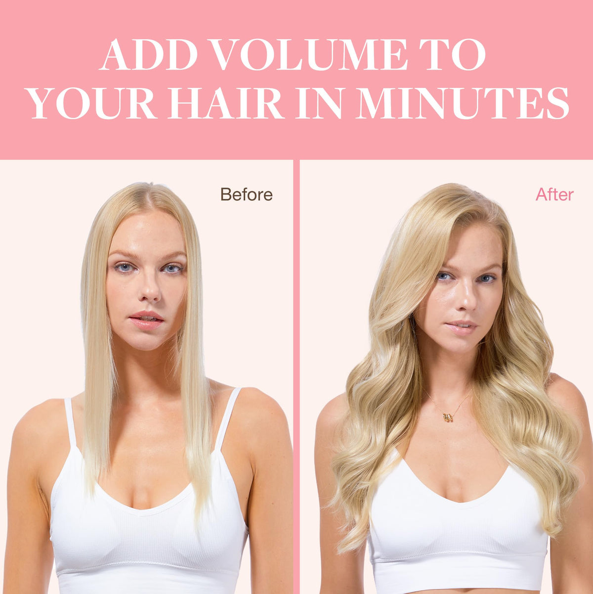 GOO GOO extensions cheveux avant et après application