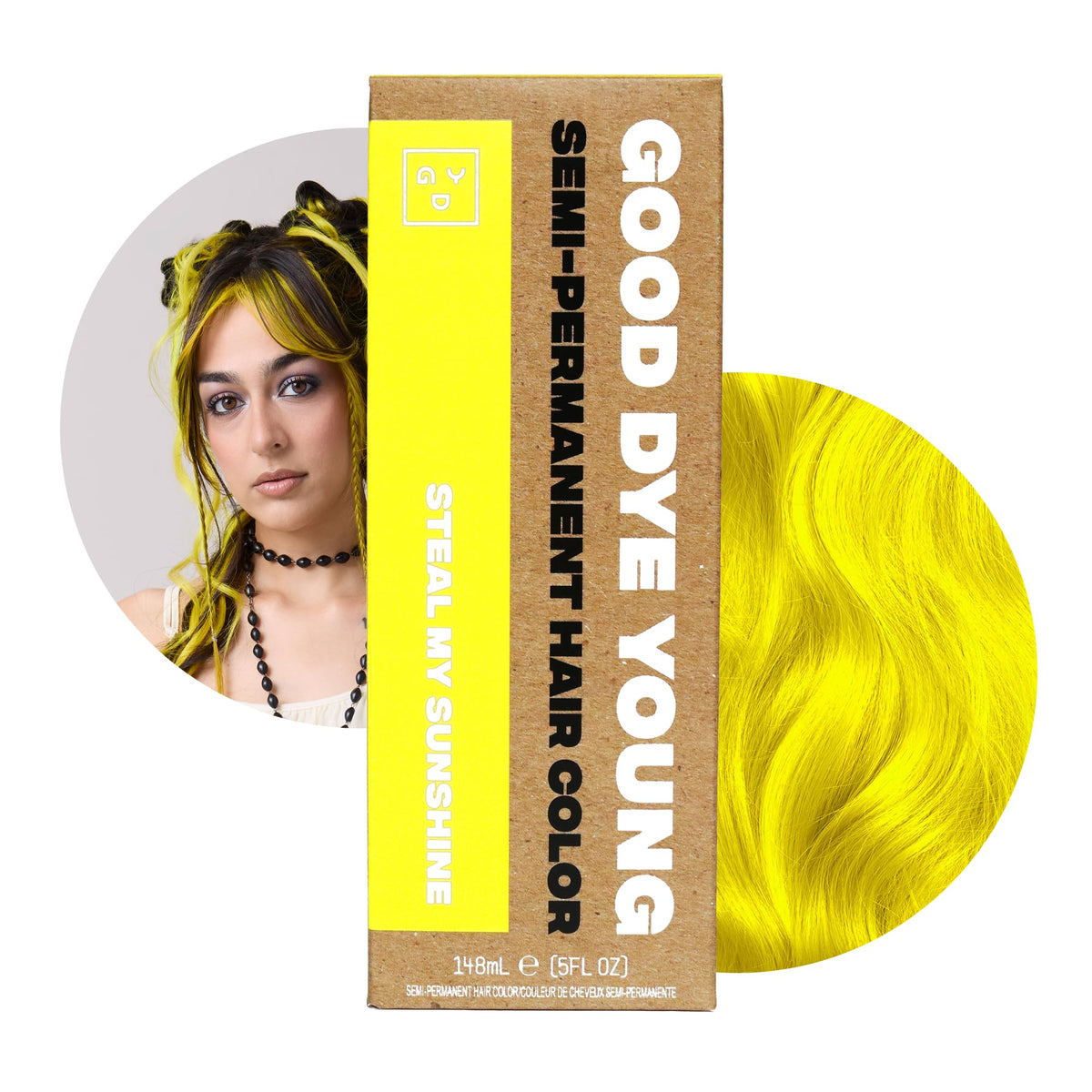 Good Dye Young teinture semi-permanente jaune 5 fl oz vue de face