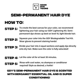 Good Dye Young Teinture Semi-Permanente rose sur cheveux blonds