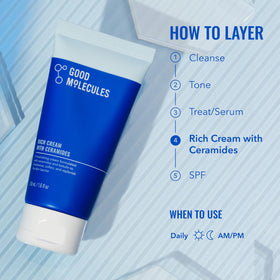 Good Molecules Crème Riche 60g étiquette avec ingrédients