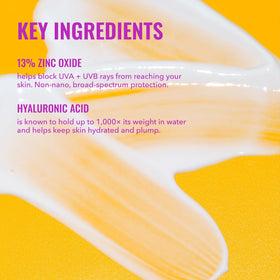 Good Molecules Crème Solaire Minérale SPF 30 texture sur main
