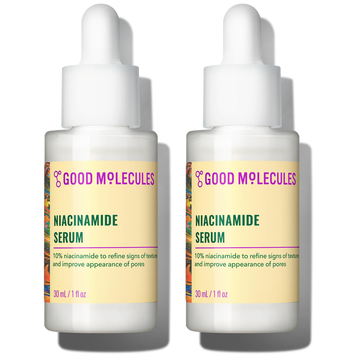 Good Molecules Sérum Niacinamide 30 ml pack de 2 avec étiquette