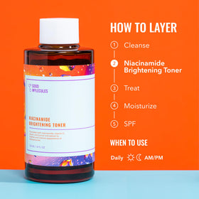 Good Molecules Toner Éclaircissant Niacinamide 30 ml avec son applicateur