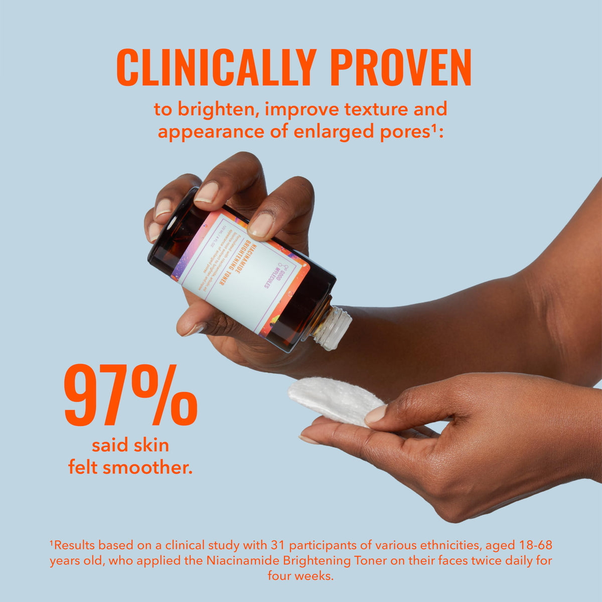 Good Molecules Tonique Éclaircissant Niacinamide 118 ml dans sa boîte d'origine