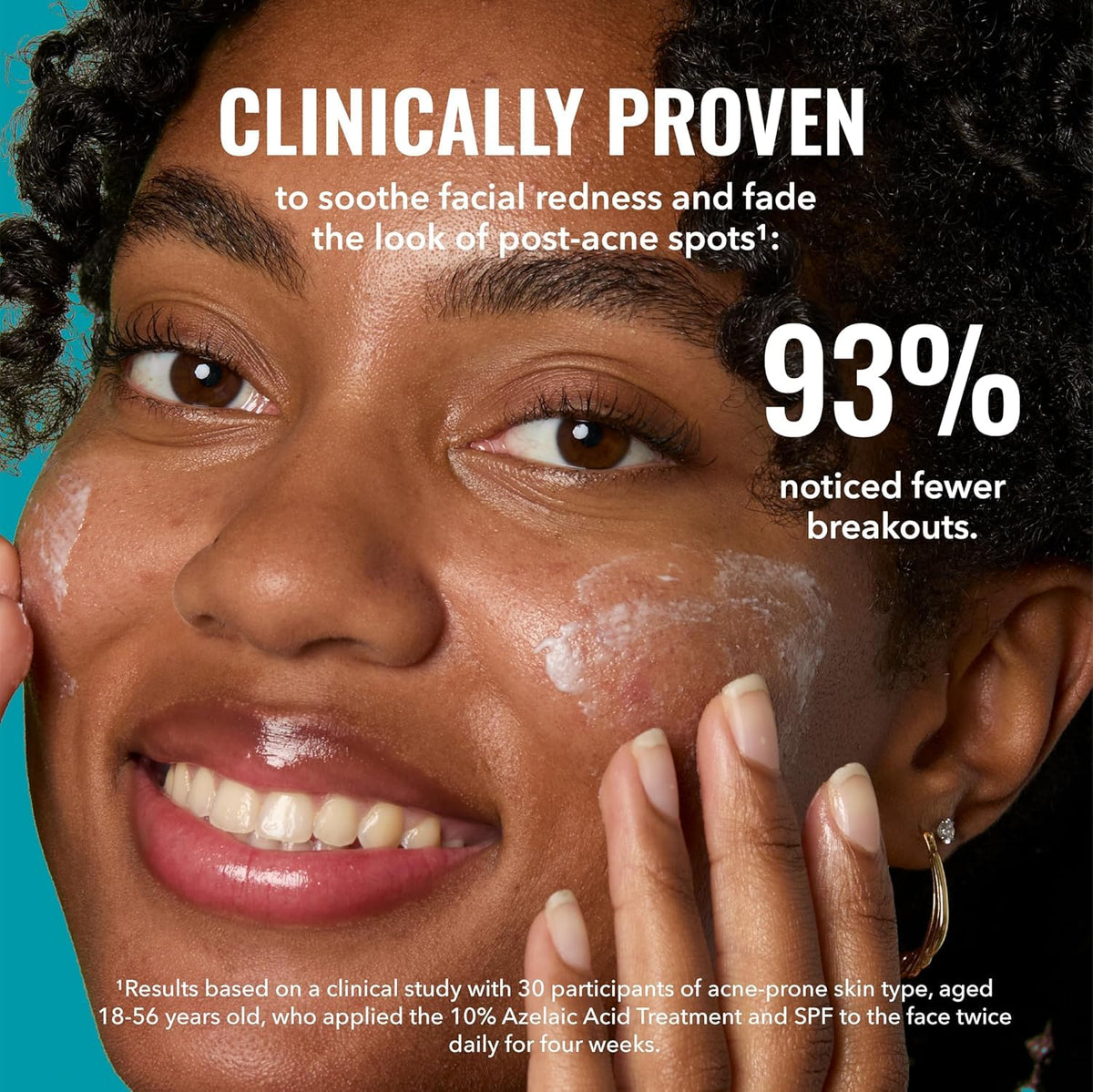 Good Molecules Traitement à l'Acide Azélaïque 10% 30 ml, en situation sur un comptoir de salle de bain
