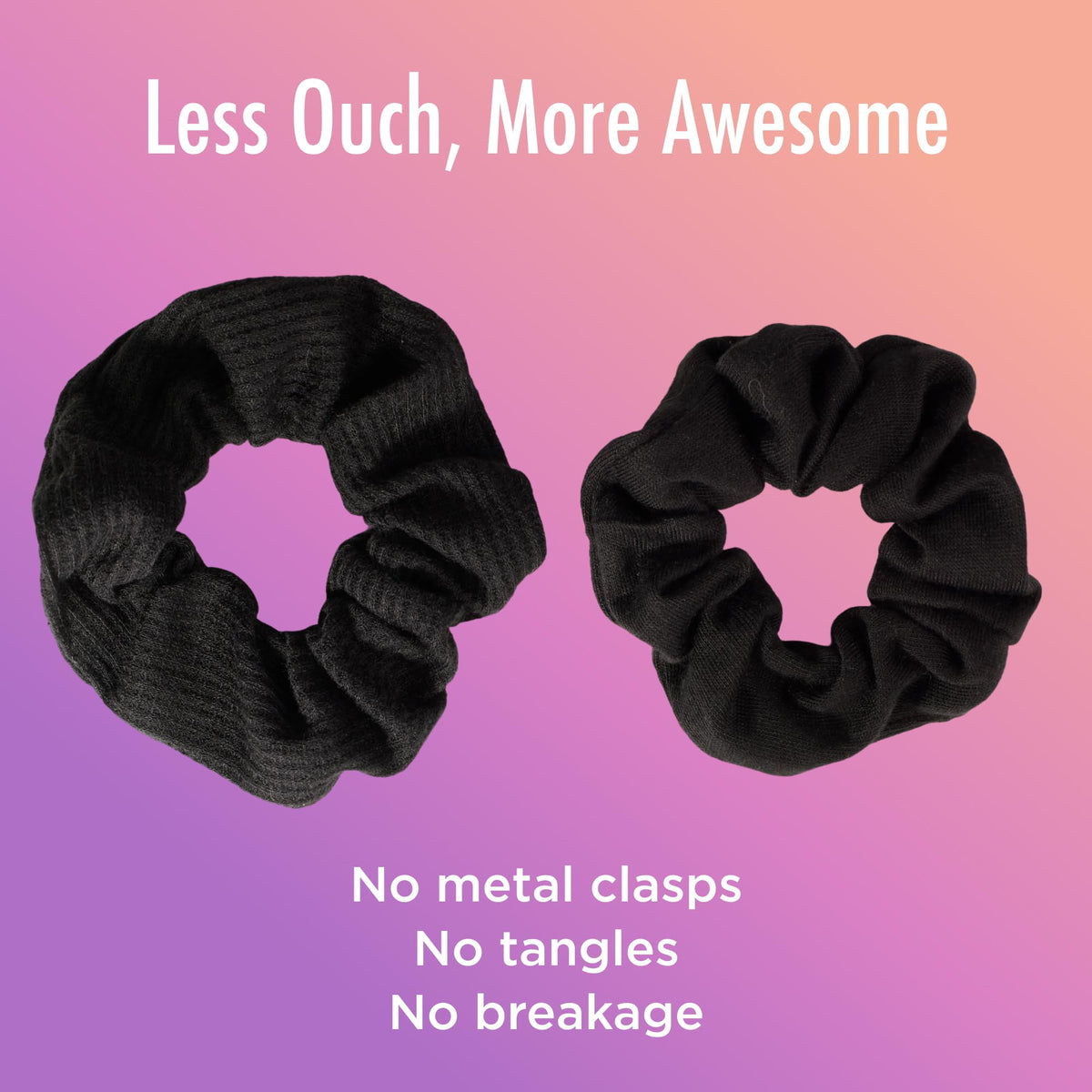 Goody Ouchless Jersey Scrunchies assortiment de couleurs néon