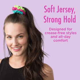Goody Ouchless Jersey Scrunchies enroulés autour d'une queue de cheval