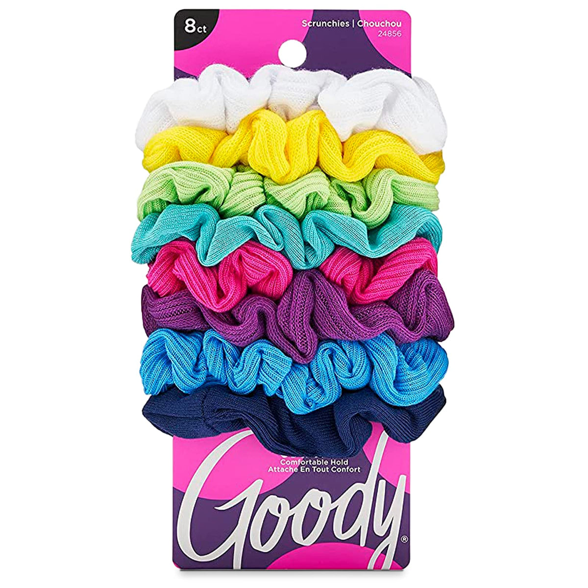 Goody Ouchless Jersey Scrunchies ensemble coloré vue avant