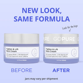 goPure crème avec texture crémeuse sur le doigt