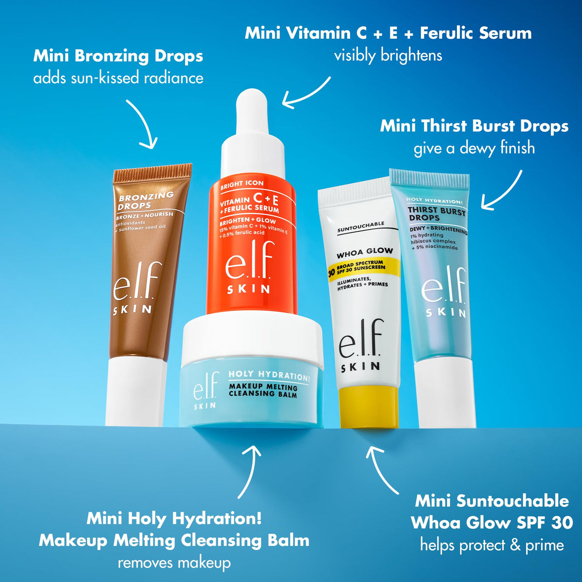 Gouttes Bronzantes e.l.f. dans le kit de soins