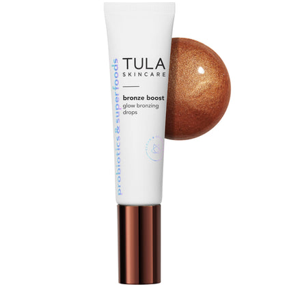 Gouttes bronzantes TULA 50g vue de face avec packaging