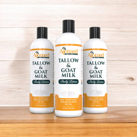 Gouttes de lotion corporelle bio sur une main
