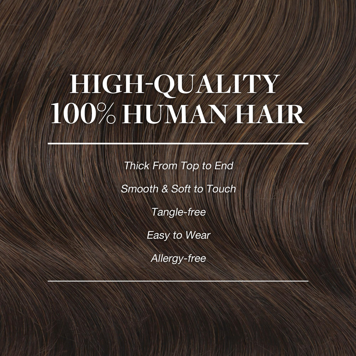 Gros plan des cheveux humains des extensions GOO GOO