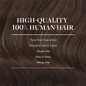Gros plan des cheveux humains des extensions GOO GOO