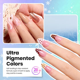 Gros plan sur l'application du vernis à ongles gel sur un ongle