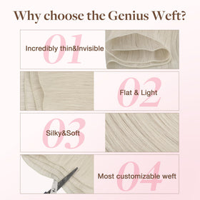 Gros plan sur la texture des extensions GOO GOO Genius Weft