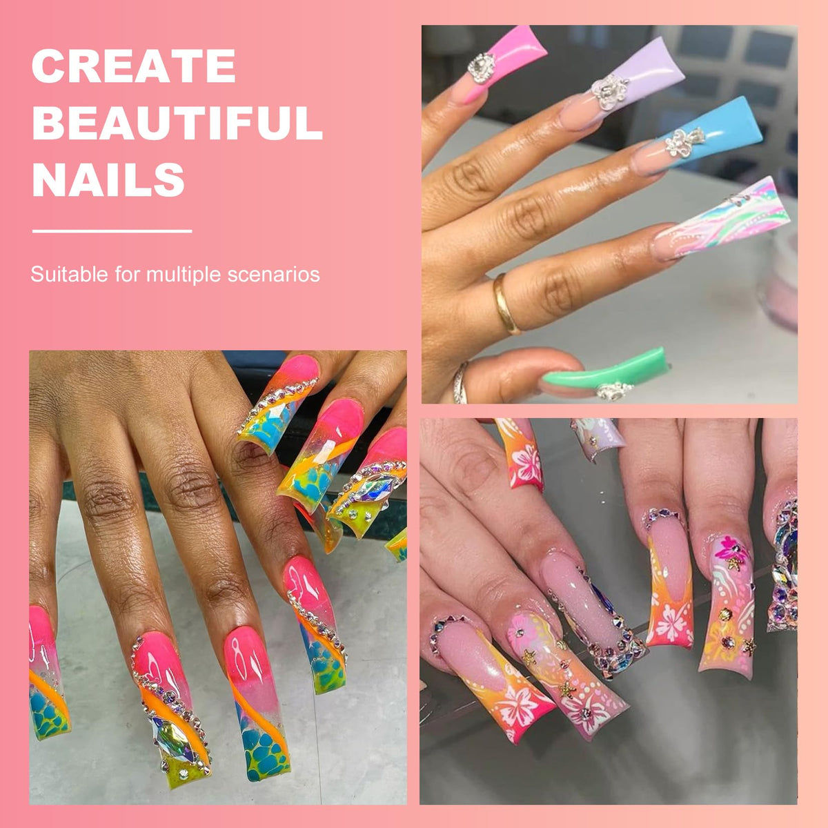 Gros plan sur la texture des tips d'ongles en plastique ABS
