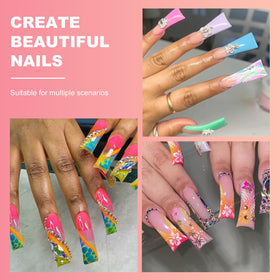 Gros plan sur la texture des tips d'ongles en plastique ABS