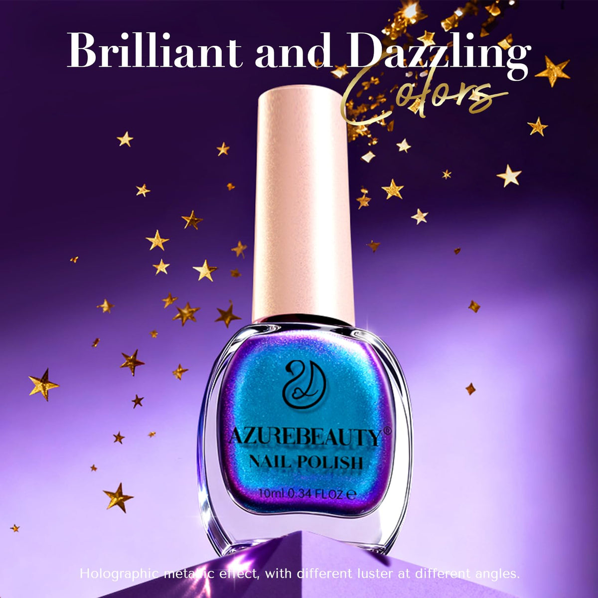 Gros plan sur la texture du vernis à ongles AZUREBEAUTY