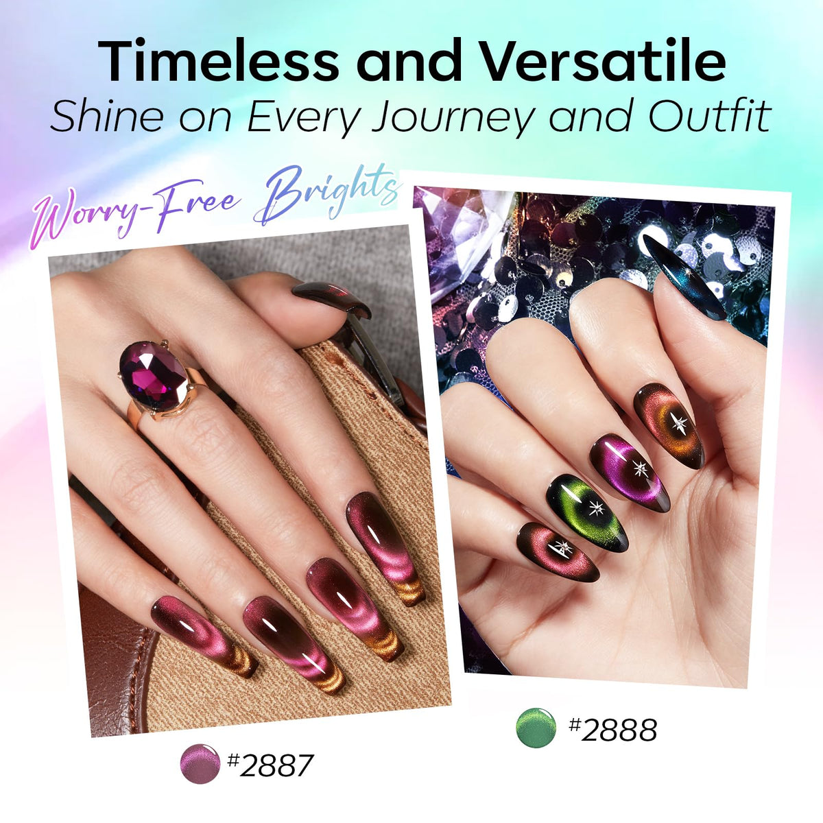 Gros plan sur la texture du vernis à ongles gel modelones