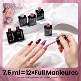 Gros plan sur la texture du vernis gel beetles