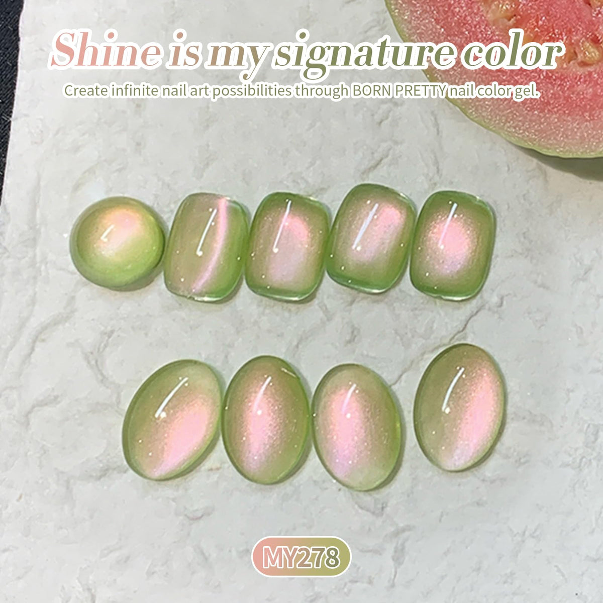 Gros plan sur la texture du vernis gel magnétique