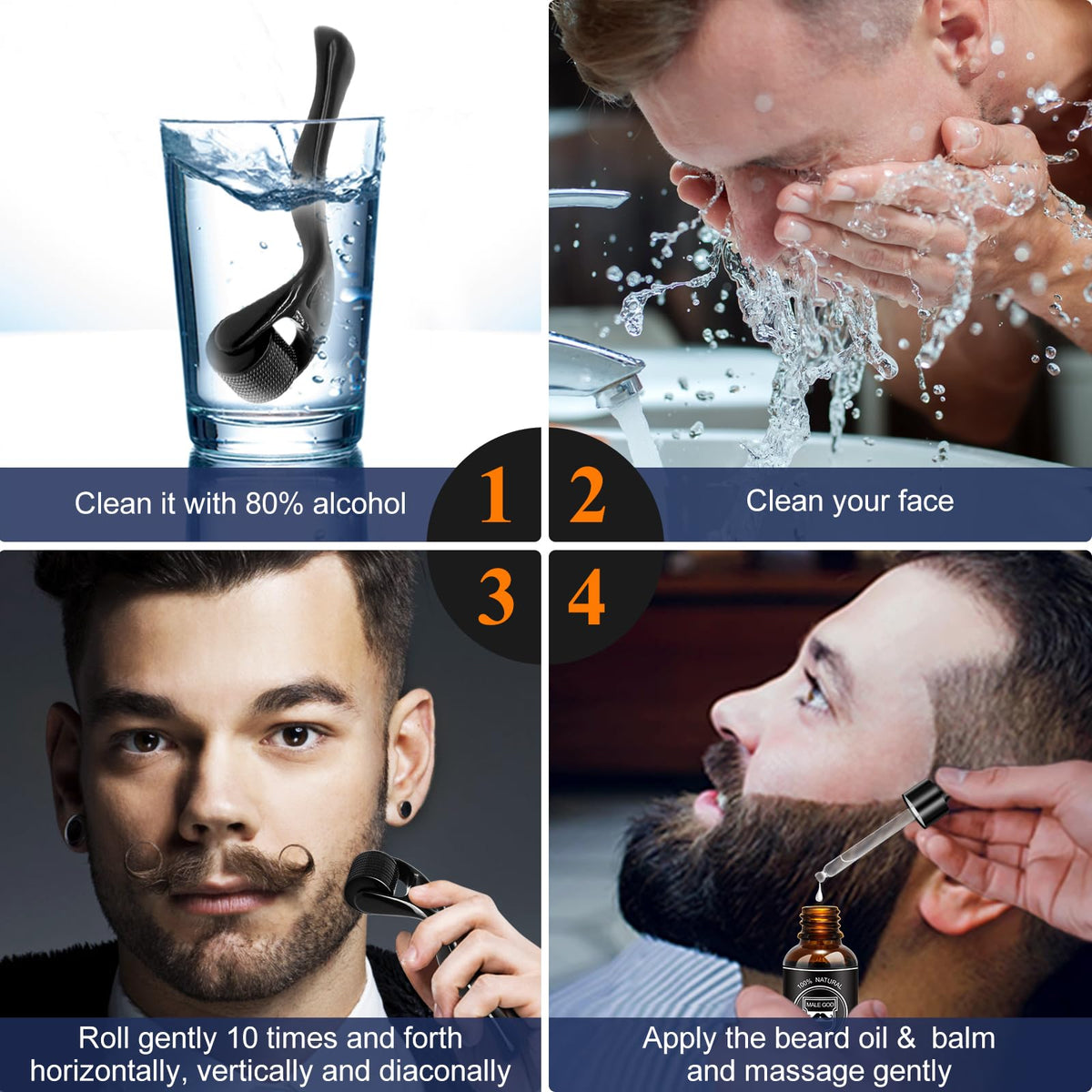Gros plan sur le baume à barbe MALE GOD