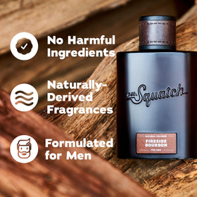 Gros plan sur le bouchon de cologne Dr. Squatch