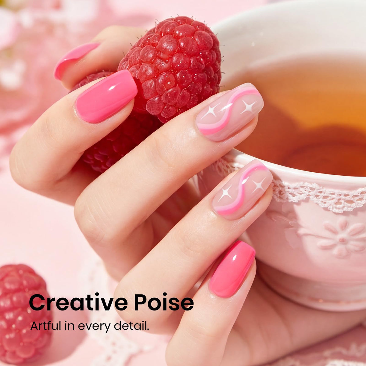 Gros plan sur le flacon de vernis gel de 15ML