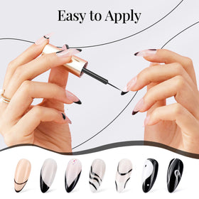 Gros plan sur le gel de nail art noir avec texture