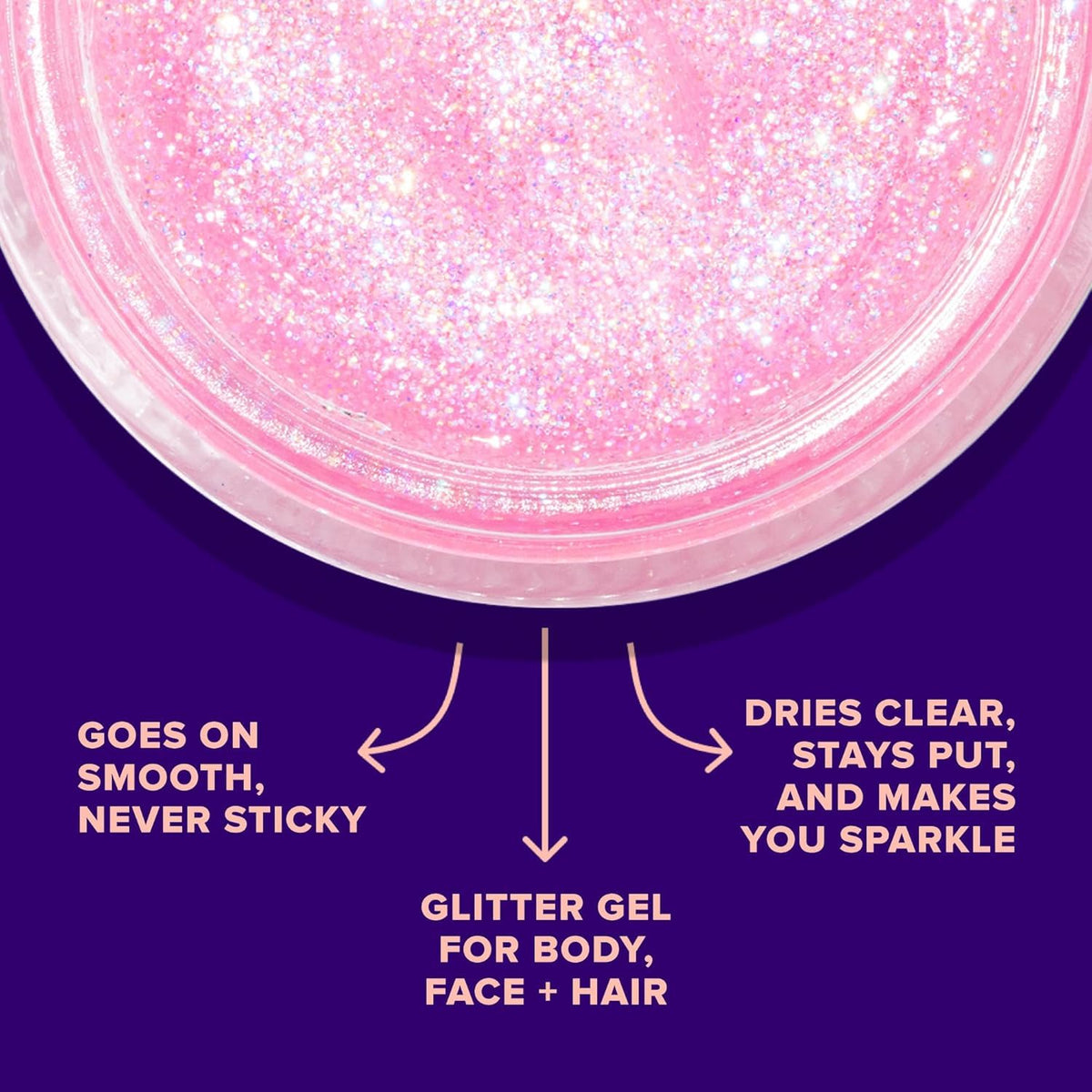 Gros plan sur le gel pailleté UNICORN SNOT avec éclat visible
