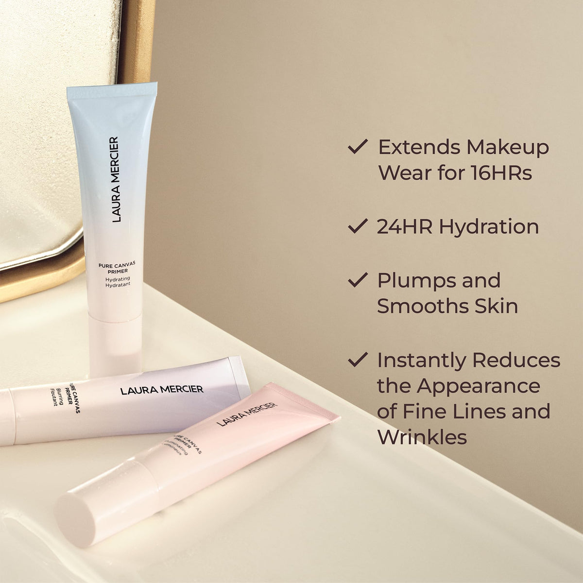 Gros plan sur le Primer Hydratant de Laura Mercier