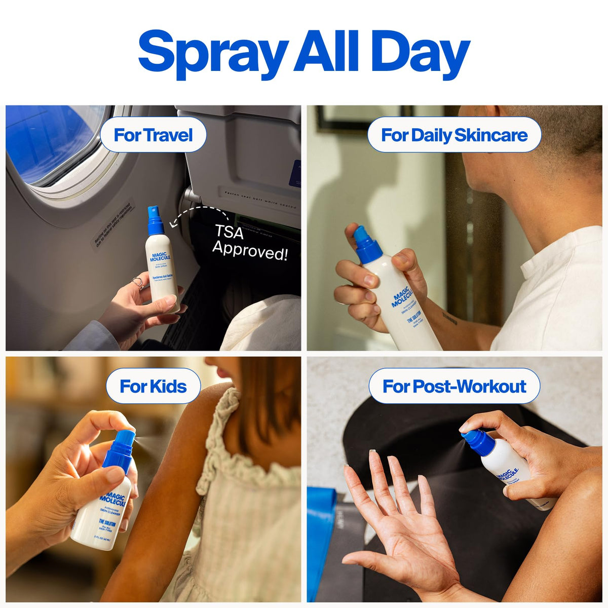 Gros plan sur le pulvérisateur du spray Magic Molecule