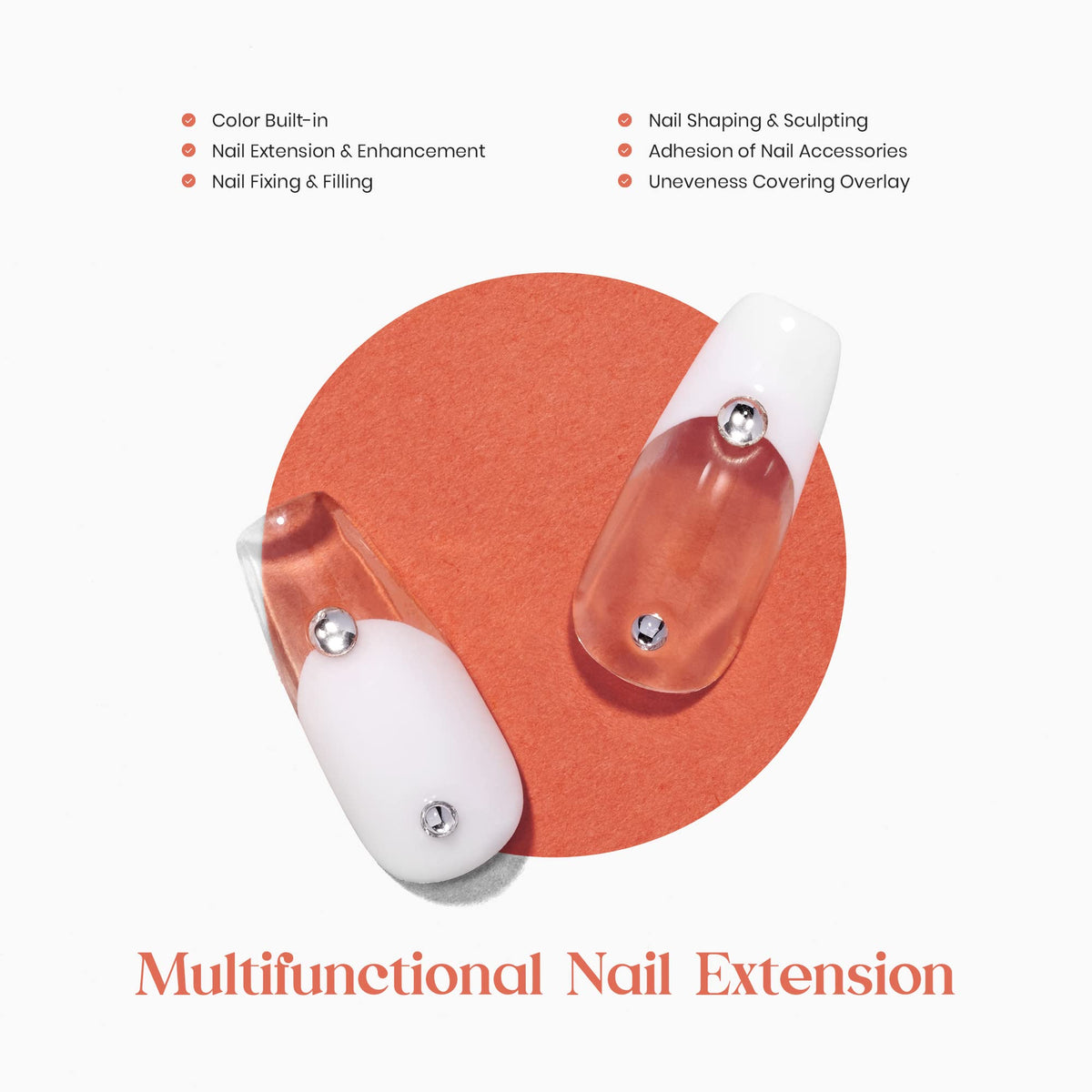 Gros plan sur le tube de gel d'extension d'ongles beetles