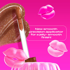 Gros plan sur le tube de gloss à lèvres NYX Jelly Job