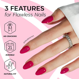 Gros plan sur les faux ongles press on modelones