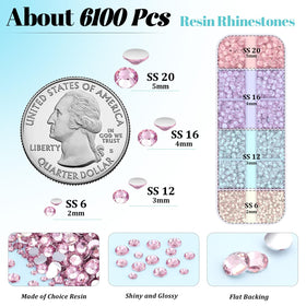 Gros plan sur les rhinestones plats TINKRSTUFF en résine