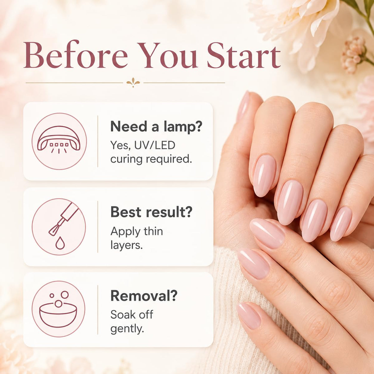 Gros plan sur les stickers floraux inclus dans le kit de vernis Beetles