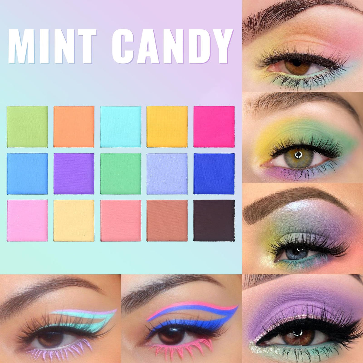 Gros plan sur les teintes pastel de la palette UCANBE