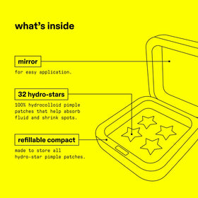 Gros plan sur un patch Hydro-Star sur la peau