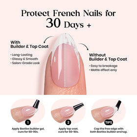 Groupe d'ongles pressés Beetles avec strass et peinture