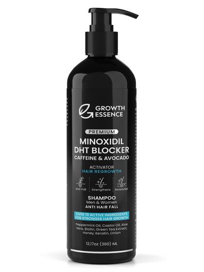 Growth Essence Shampoo Minoxidil & Biotine 358g vue de face
